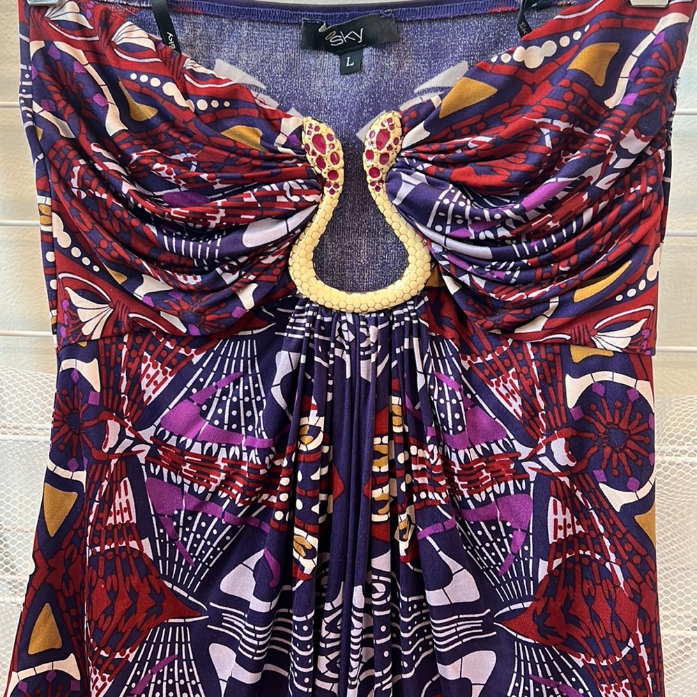 Sky brand snake sleeveless tube top stunning in size large
